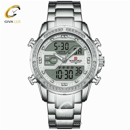 ساعت مچی مردانه بند فلزی دو زمانه ناوی فورس مدل NF9190 9190 (4).jpg